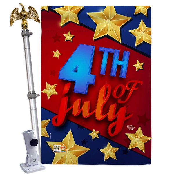 Ornament Collection Fourth of July 2Sided Polyester 40 x 28 in. Flag